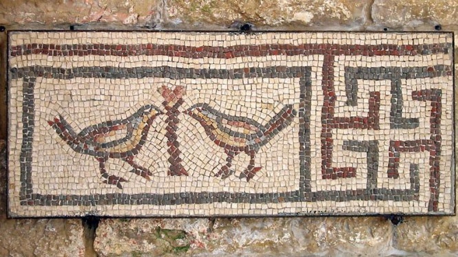 cara Yunani : Membuat Fragmen Mosaik